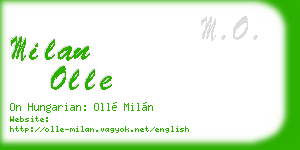 milan olle business card